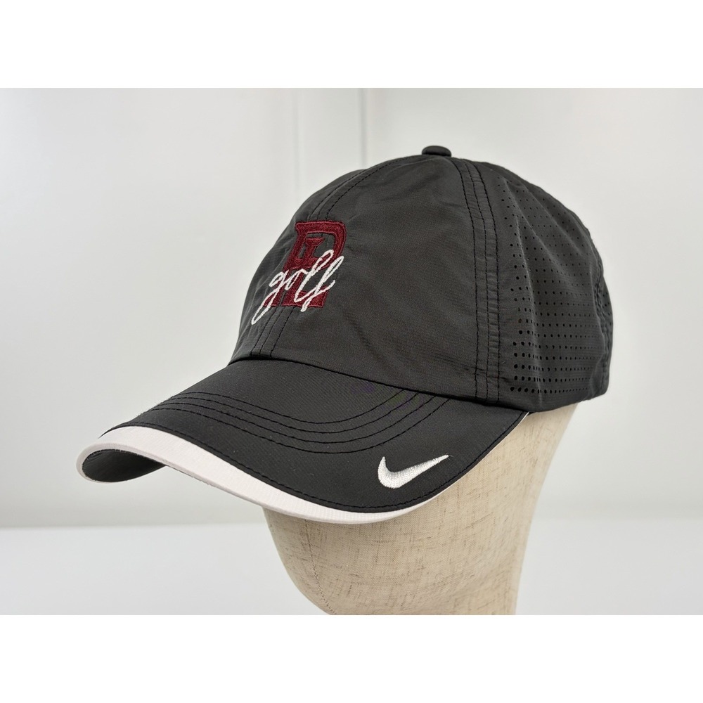 Nike Golf Heritage86 Dri-FIT Perforated Black Cap Hat Embroidered Logo OSFM